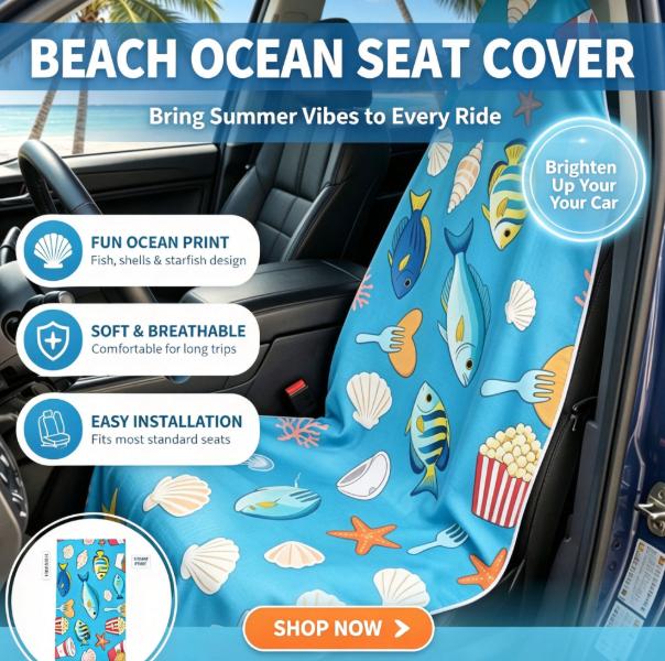 Outdoor Camping Carpet - 2-in-1 Strandtuch-Autositzbezug, schnelltrocknend, sanddicht, wasserabsorbierend, Fahrzeugsitzschutzkissen