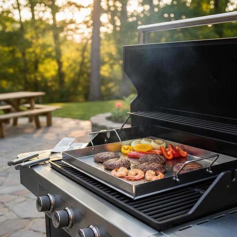 Outdoor Camping Kitchen - Universelle Flachgrillplatte 18x16 Zoll für Camping,