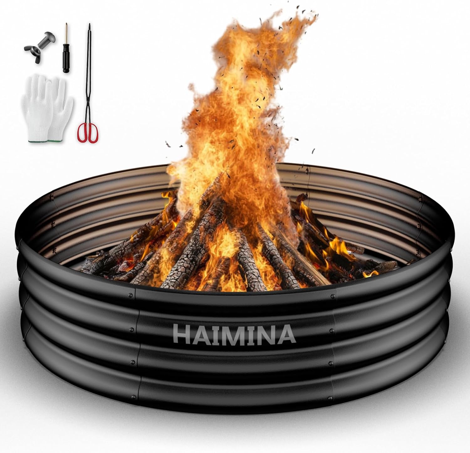 Outdoor Camping Fire Pit - 36 Zoll Robuster Feuerring für Holzfeuer