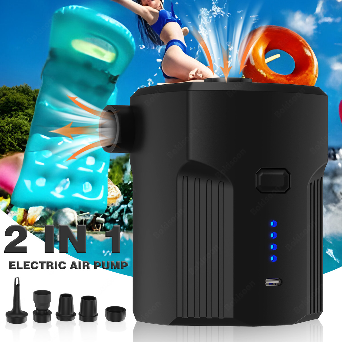 Outdoor Camping Carpet - Tragbare elektrische Luftpumpe für Schlauchboote mit