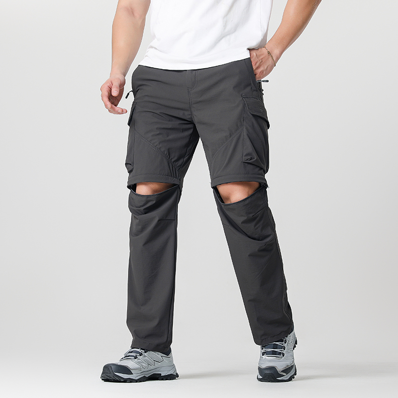 Outdoor Camping Adventures - Herren-Cargo-Wanderhose, wasserdicht, schnell trocknend, leicht, abnehmbarer