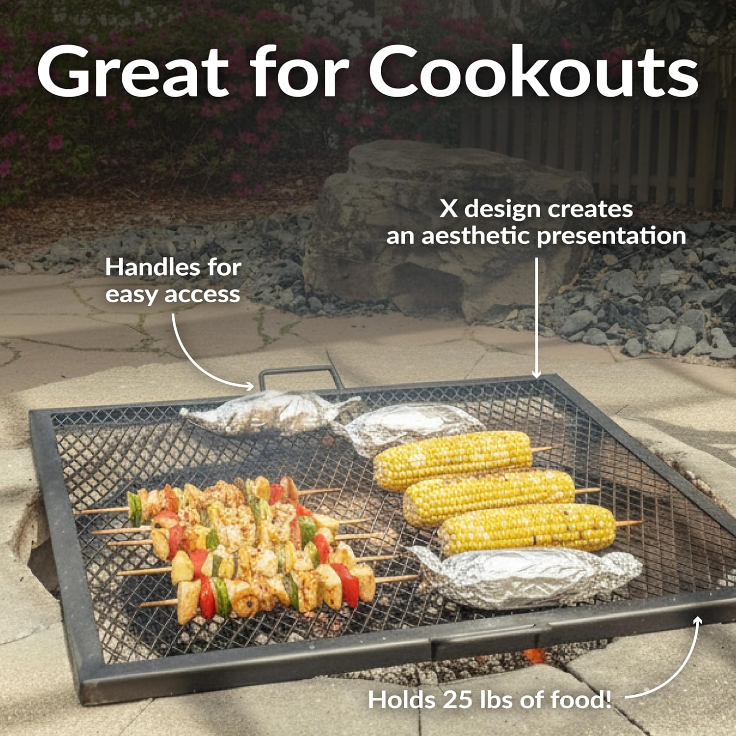 40 Zoll quadratischer, robuste – Outdoor Camping Fire Pit Bewertung und Preis