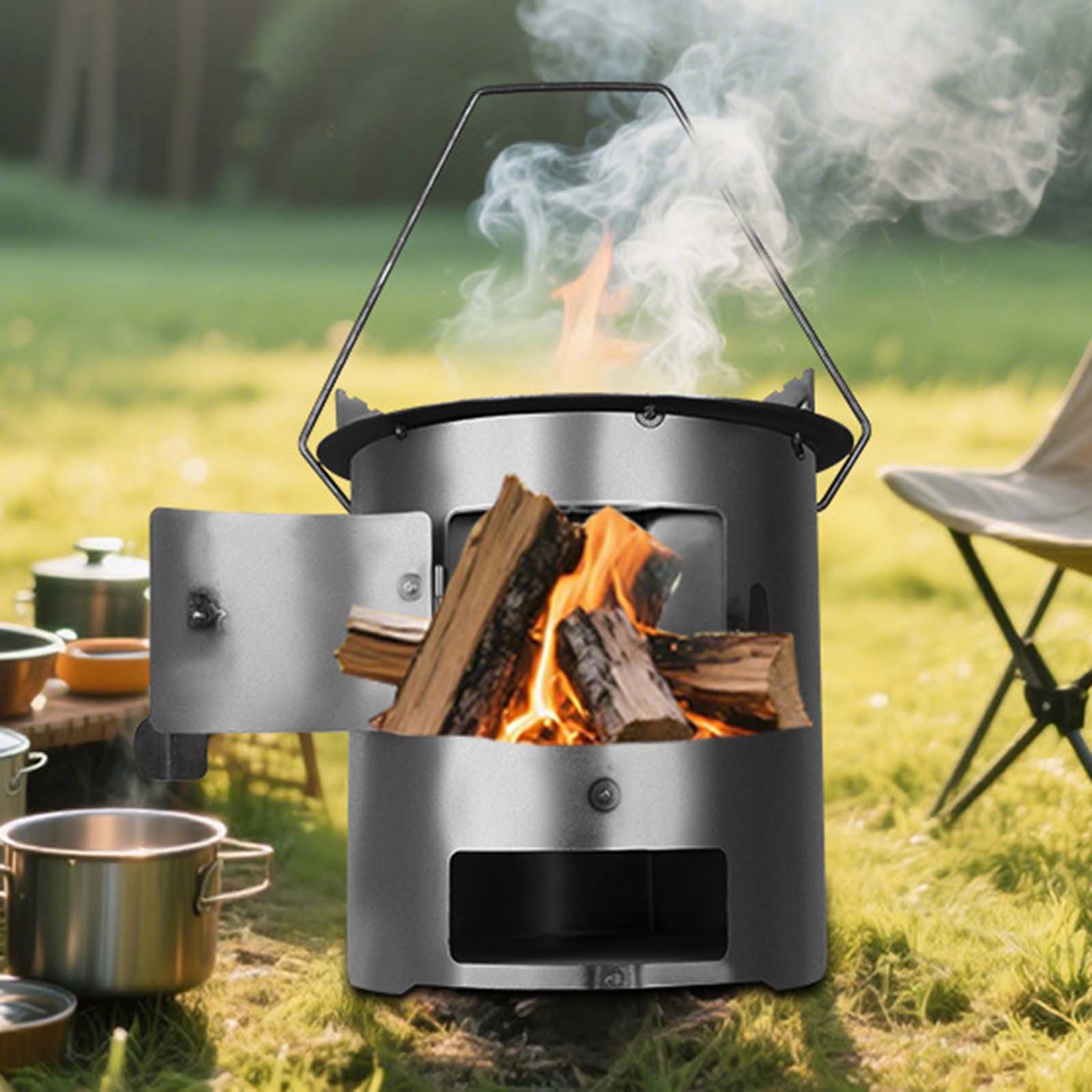 20 cm tragbarer Holzofen, Outd – Outdoor Camping Fire Pit Bewertung und Preis