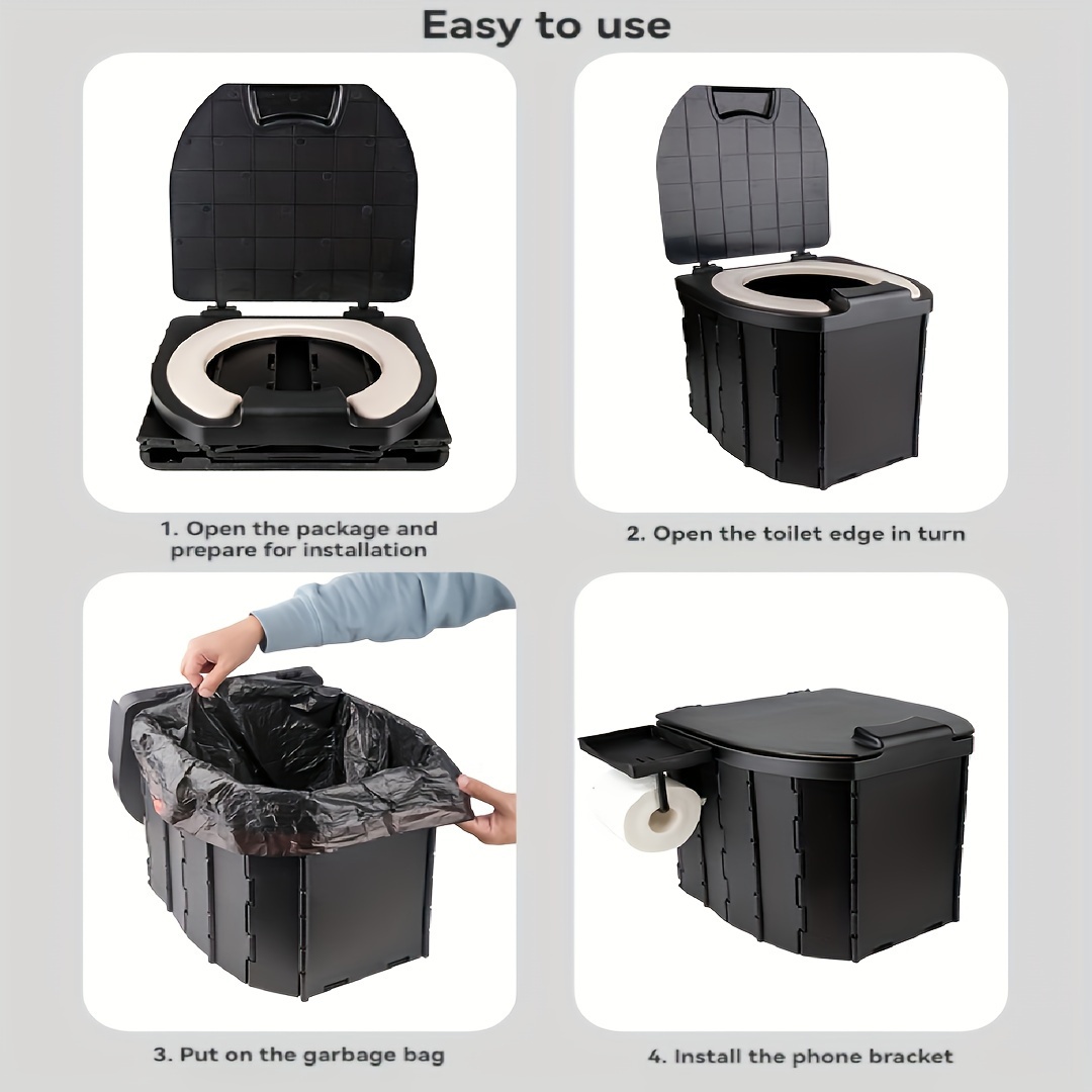 Tragbare Klapptoilette mit PU- – Outdoor Camping Carpet Bewertung und Preis