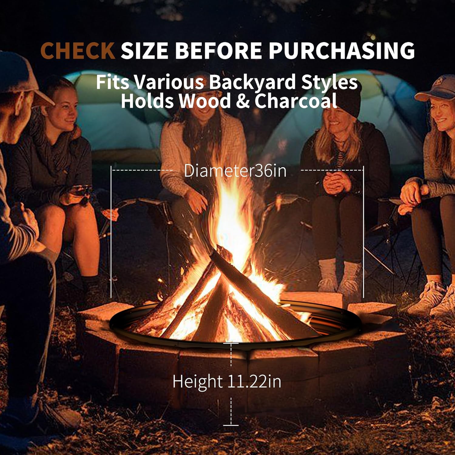 36 Zoll Robuster Feuerring für – Outdoor Camping Fire Pit Bewertung und Preis
